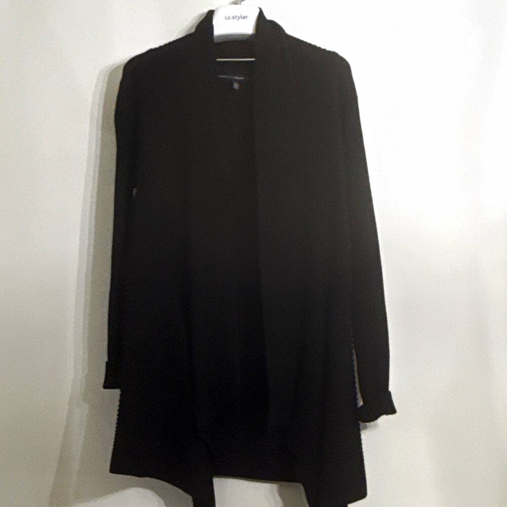 White House Black Market Women’s Black Full Zip Mid-Length Jacket Size S